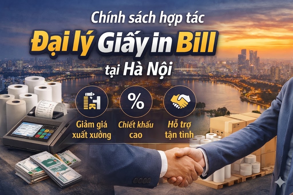Chính sách hợp tác đại lý giấy in bill tại Hà Nội với giá tận xưởng và chiết khấu cao